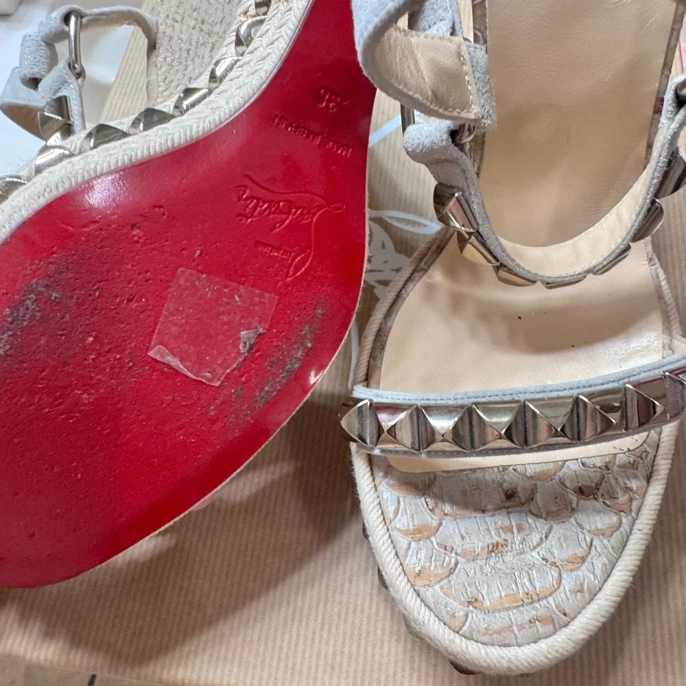 Christian Louboutin Brown Platform Shoes